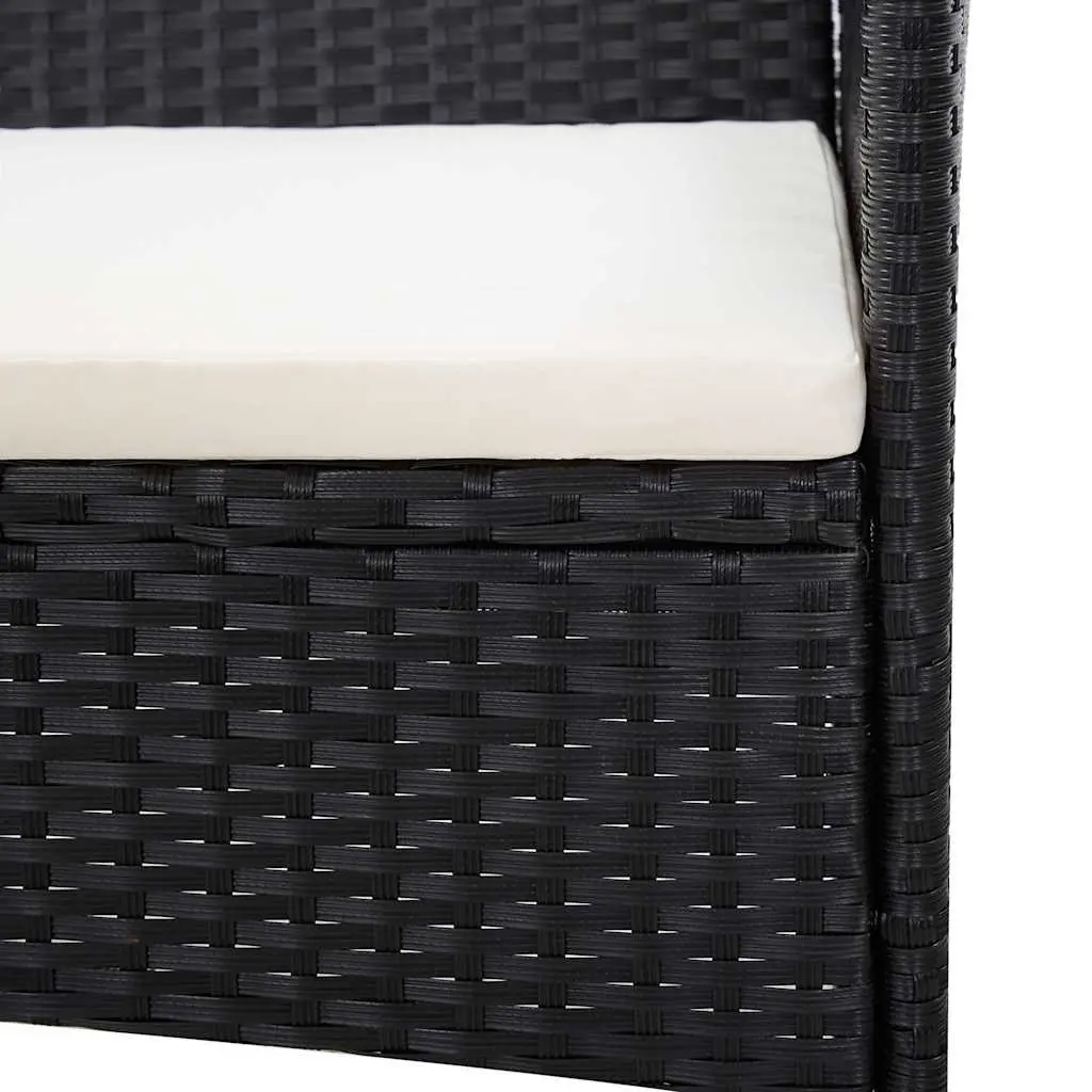 4 Piece Garden Lounge Set Outdoor Patio Furniture PE Rattan Sofa Table Cushions