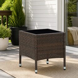Your Ideal Outdoor Companion: Brown Rattan Garden Table