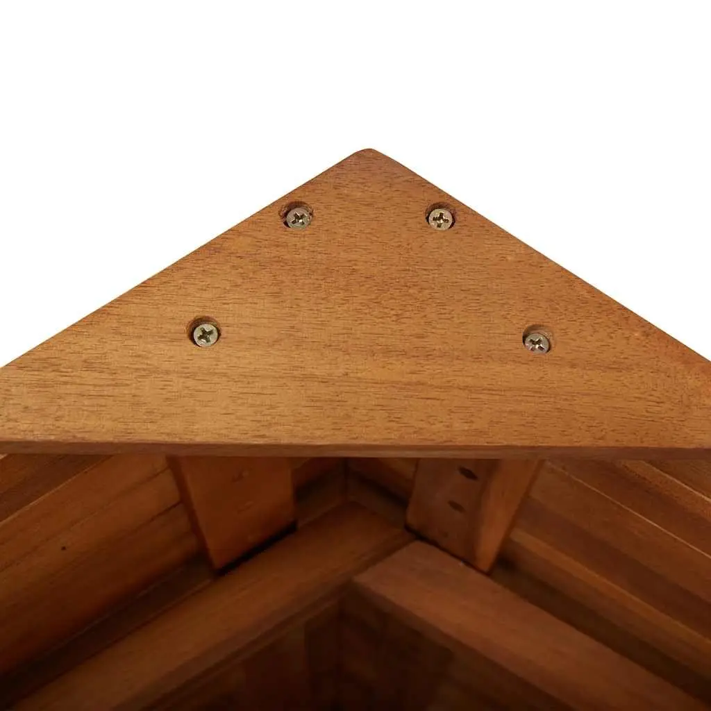 Outdoor Bar Table with Rooftop Brown 113 x 106 x 217 cm