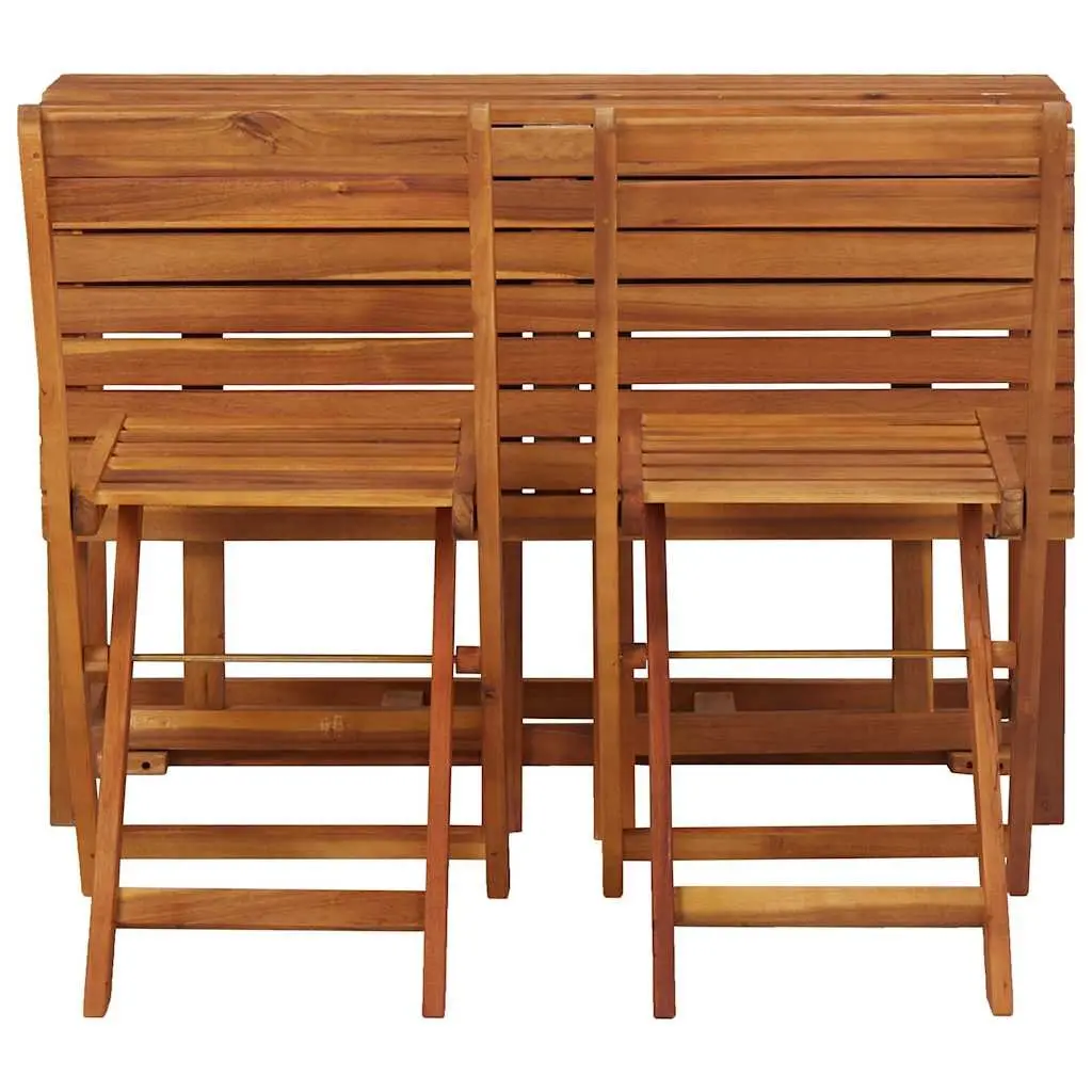 Garden Planter Table with Lid and 2 Folding Bistro Chairs Outdoor Furniture Set