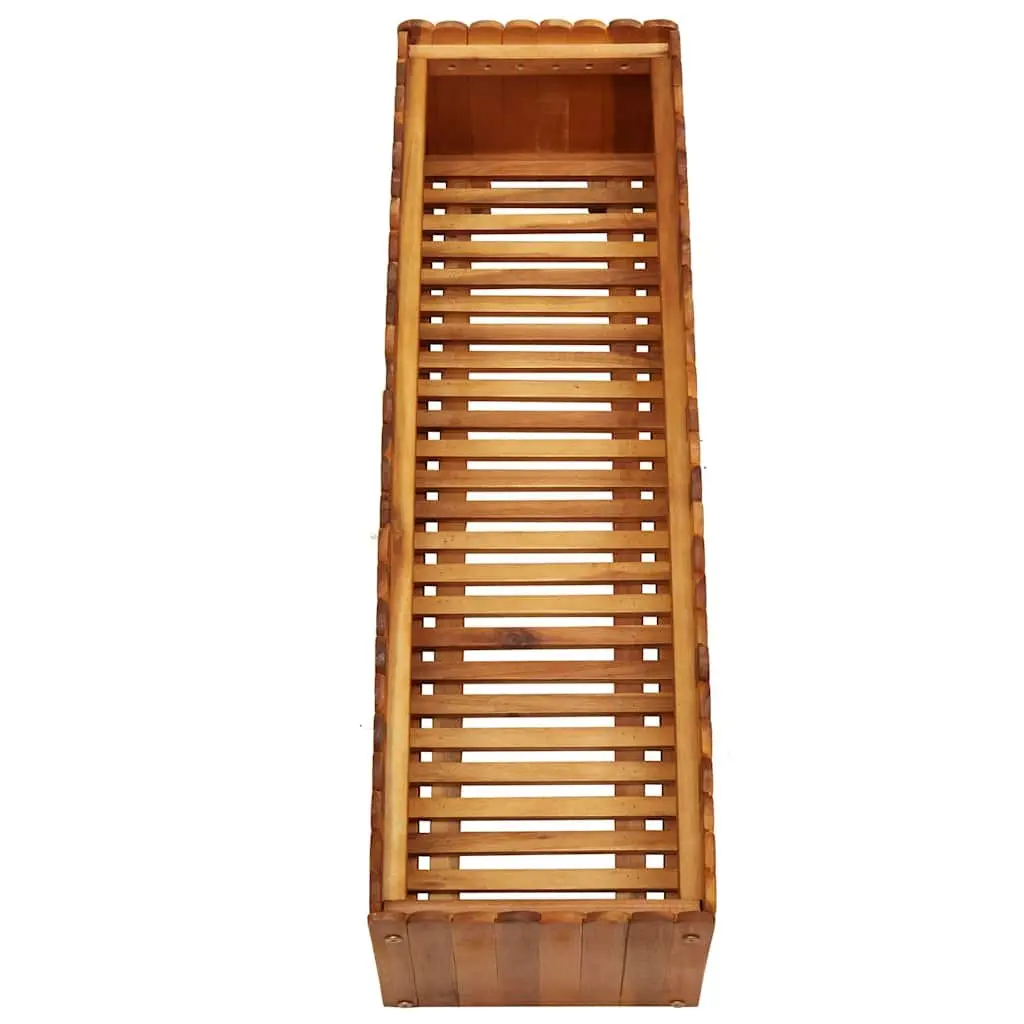 Garden Raised Bed Planter 100x30x25 cm Solid Wood Outdoor Flower Vegetable Box