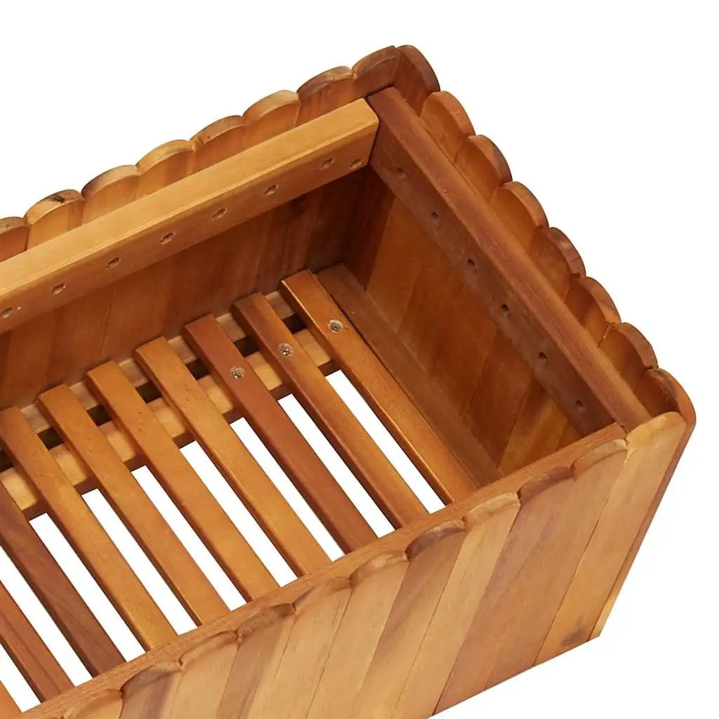 Raised Garden Bed Wooden Outdoor Planter Box 150x30x25 cm