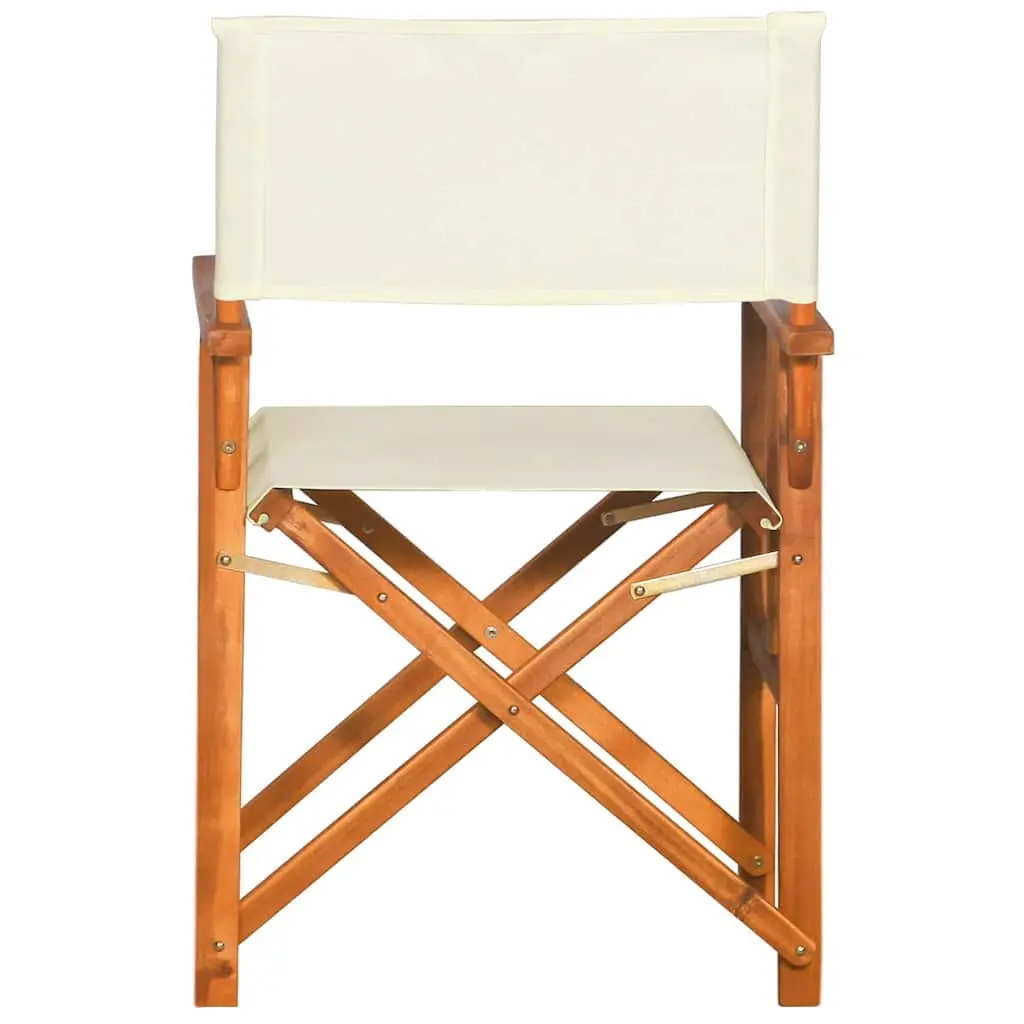 Outdoor Director's Chairs 2 pcs Folding Wooden Garden Seating Brown Camping