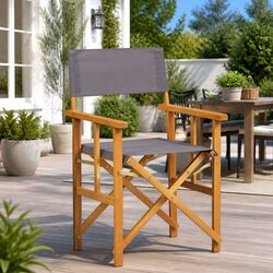 Outdoor Director's Chair Folding Camping Beach Portable Seat with Fabric