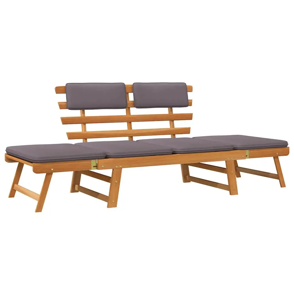 Outdoor Garden Daybed Bench Convertible 190cm with Removable Cushions