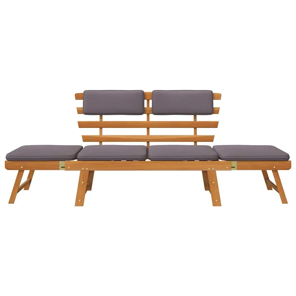 Outdoor Garden Daybed Bench Convertible 190cm with Removable Cushions