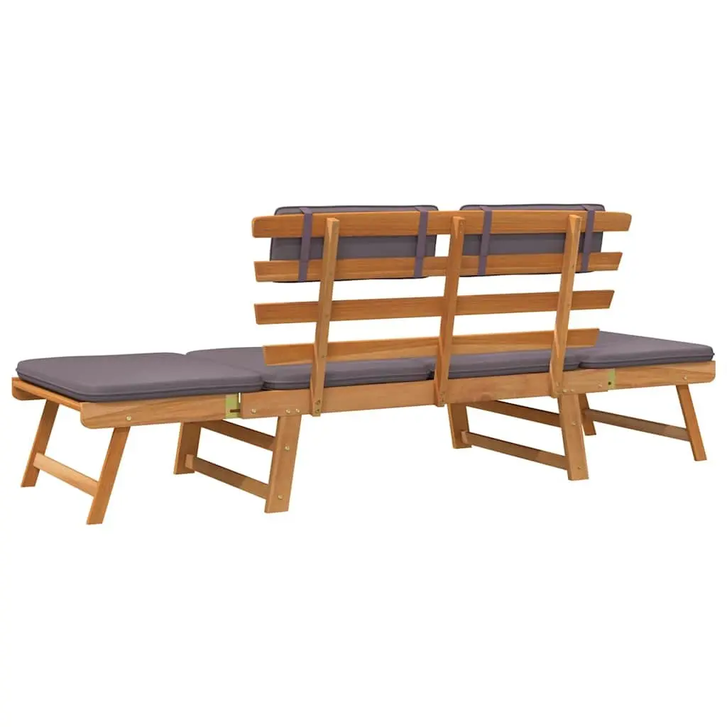 Outdoor Garden Daybed Bench Convertible 190cm with Removable Cushions
