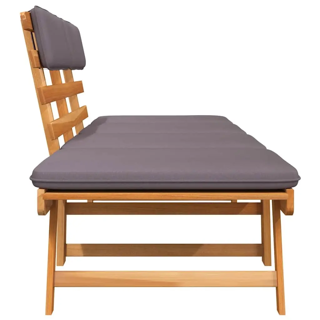 Outdoor Garden Daybed Bench Convertible 190cm with Removable Cushions
