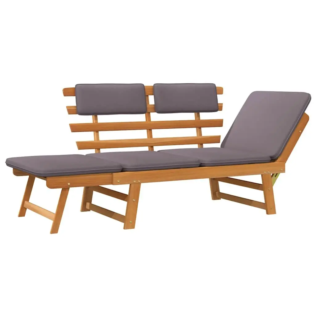 Outdoor Garden Daybed Bench Convertible 190cm with Removable Cushions