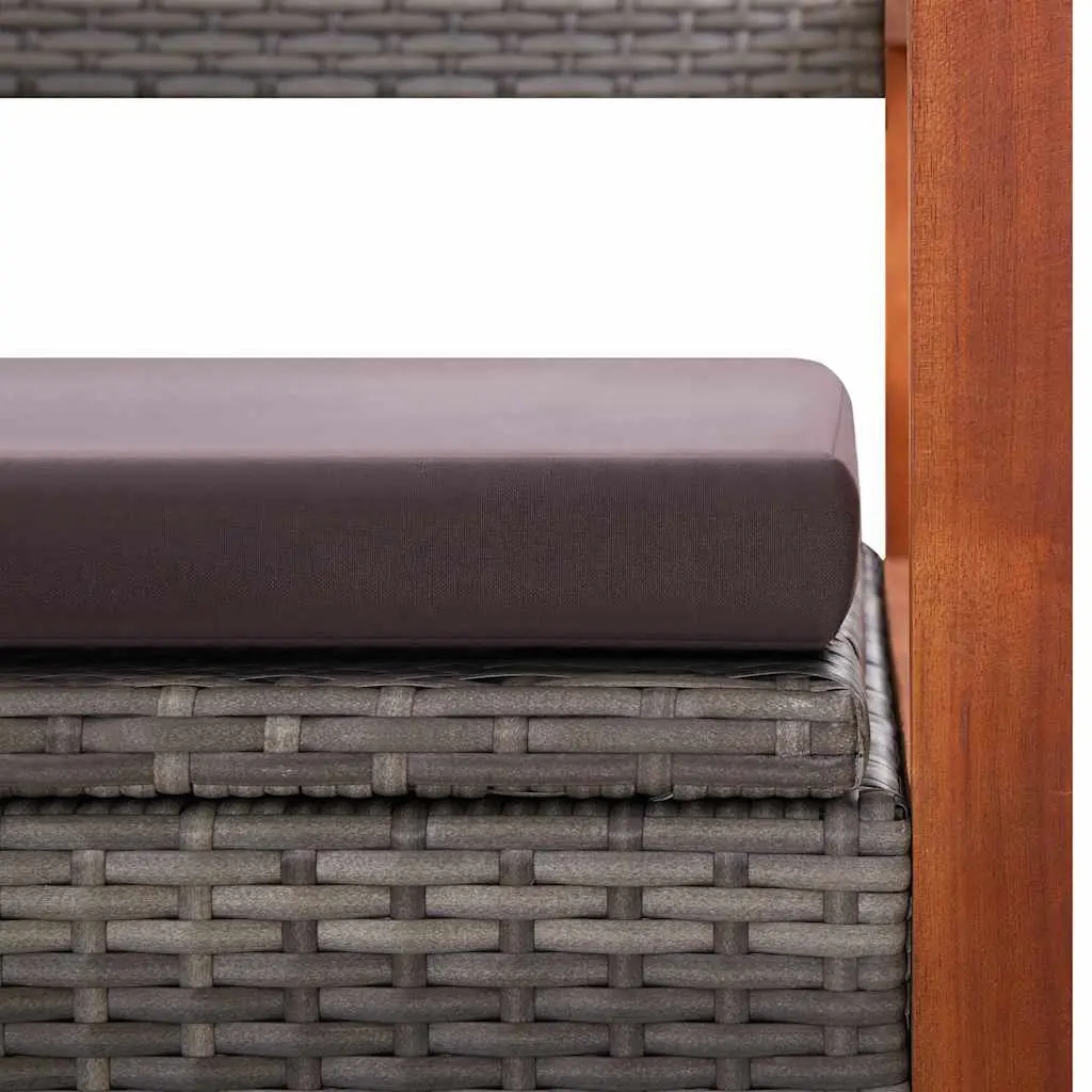 115cm Outdoor Storage Bench in Grey