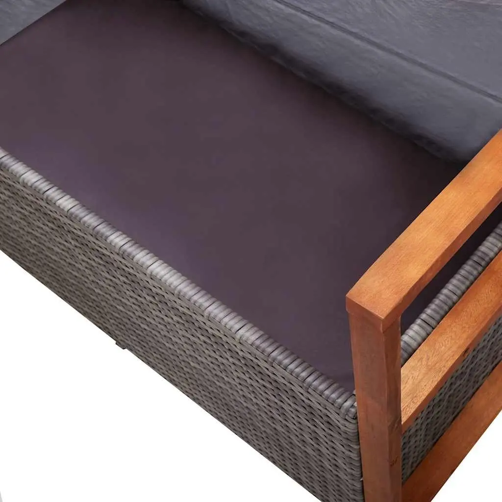 115cm Outdoor Storage Bench in Grey