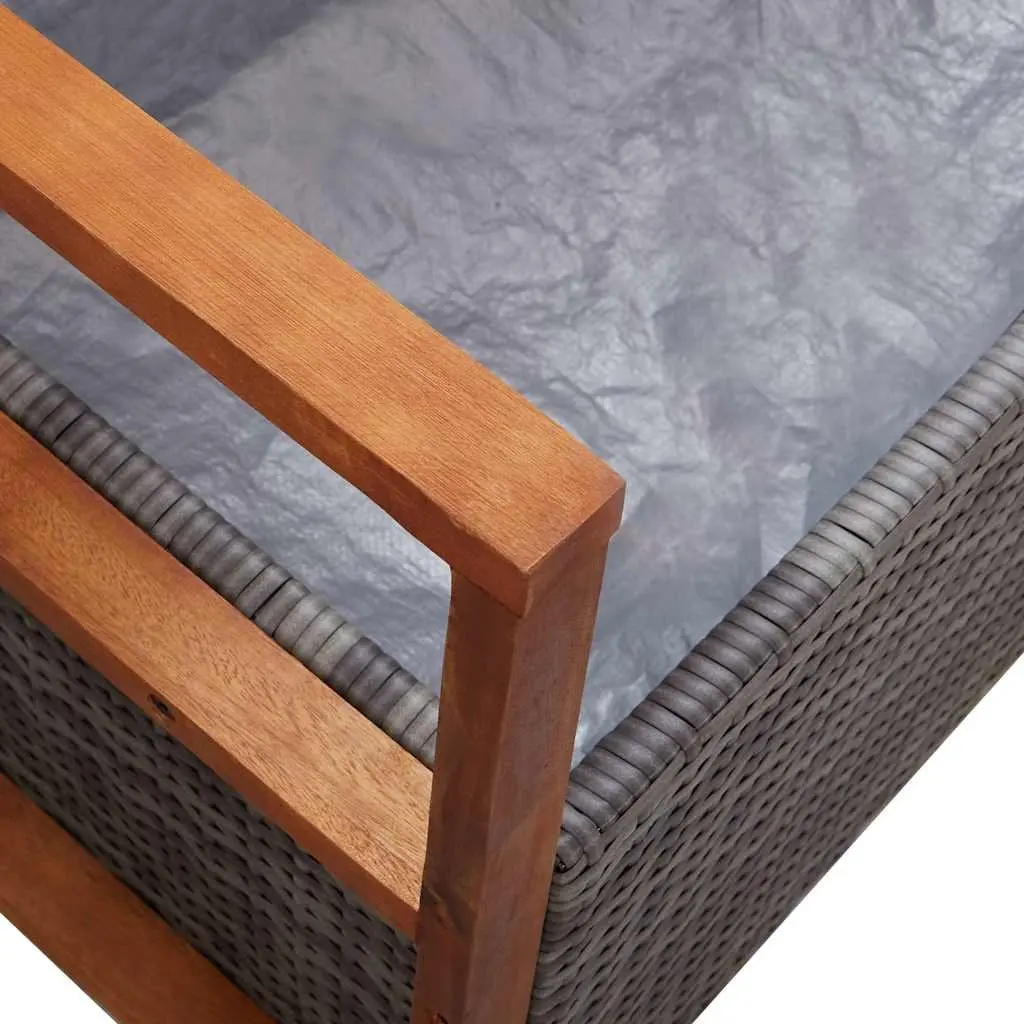 115cm Outdoor Storage Bench in Grey