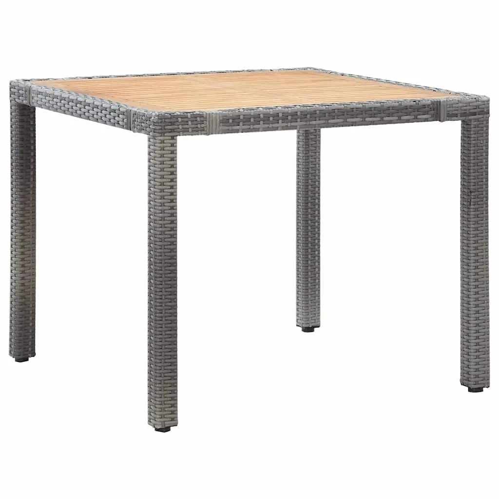 5 Piece Outdoor Dining Set Water-Resistant PE Rattan Grey