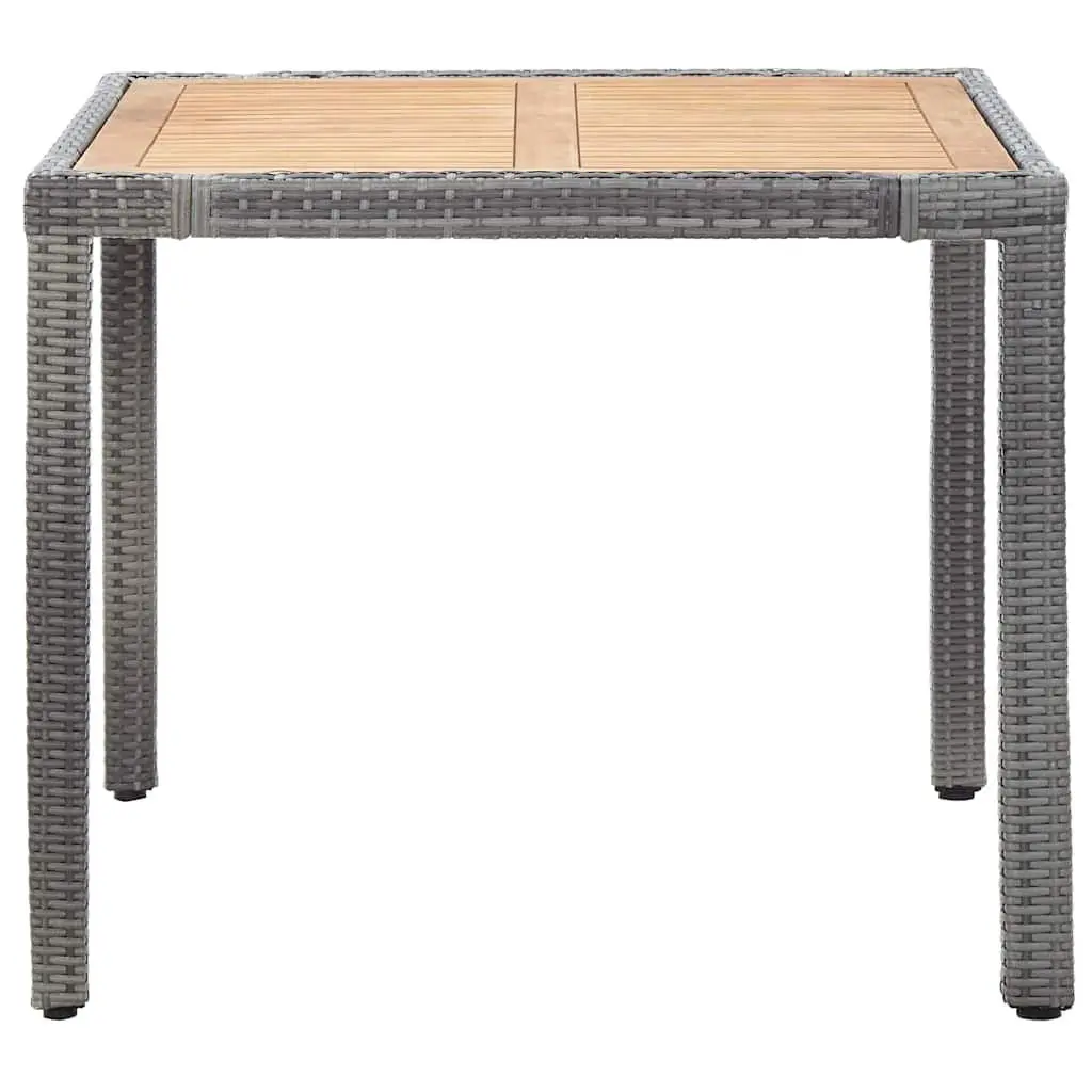 5 Piece Outdoor Dining Set Water-Resistant PE Rattan Grey