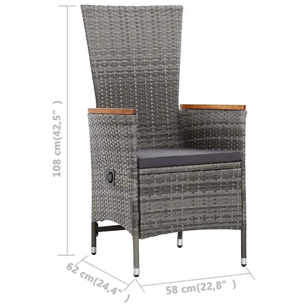 9 Piece Grey Outdoor Dining Set