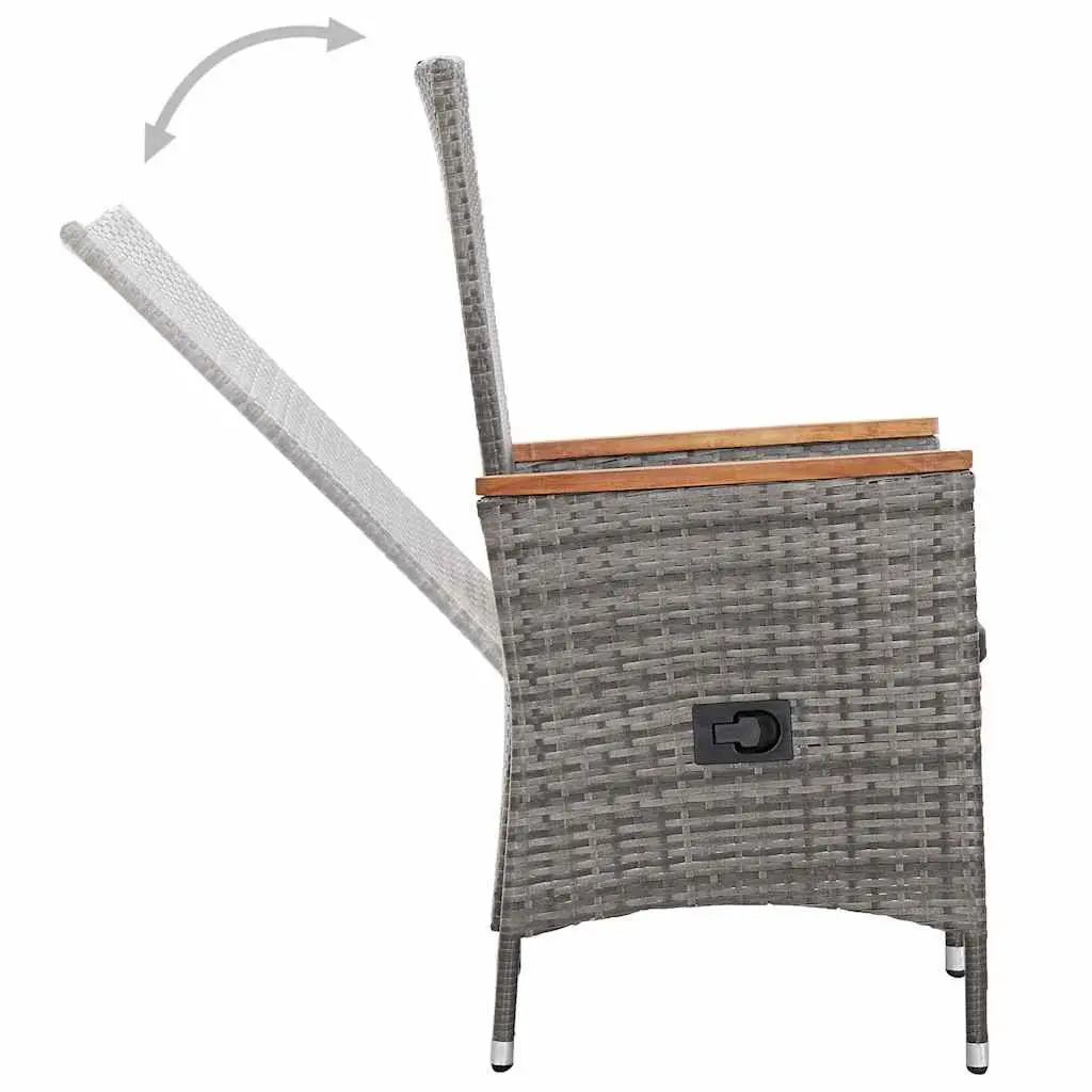 9 Piece Grey Outdoor Dining Set
