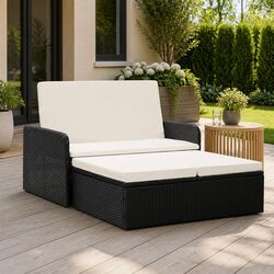 Friendly 2 Piece Garden Lounge Set with Storage Function