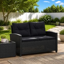 Your Outdoor Comfort: 2-Seater Garden Sofa with Cushions