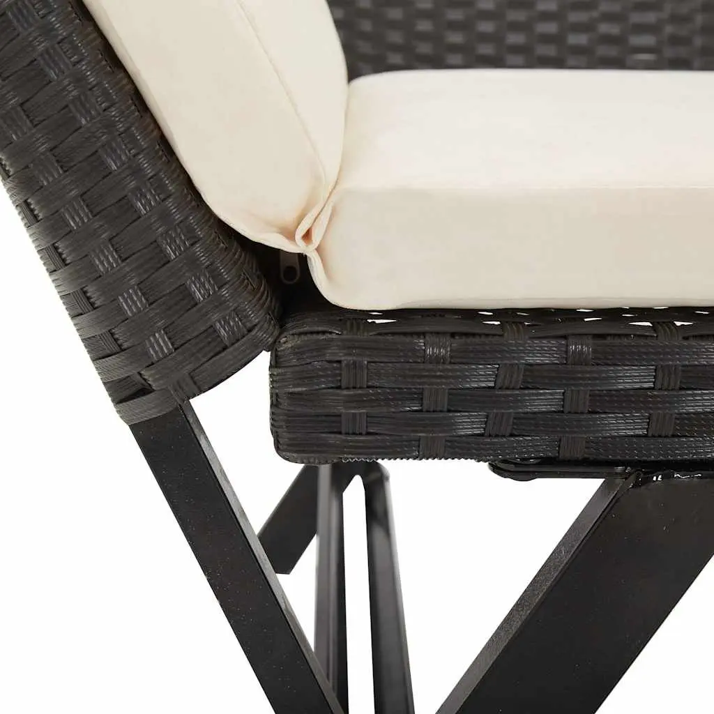 Outdoor Garden Bench Adjustable 176cm with Cushions Daybed Patio Rattan Lounger