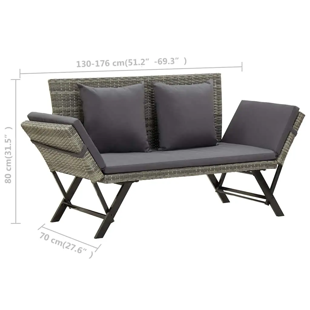 176cm Garden Bench with Cushions