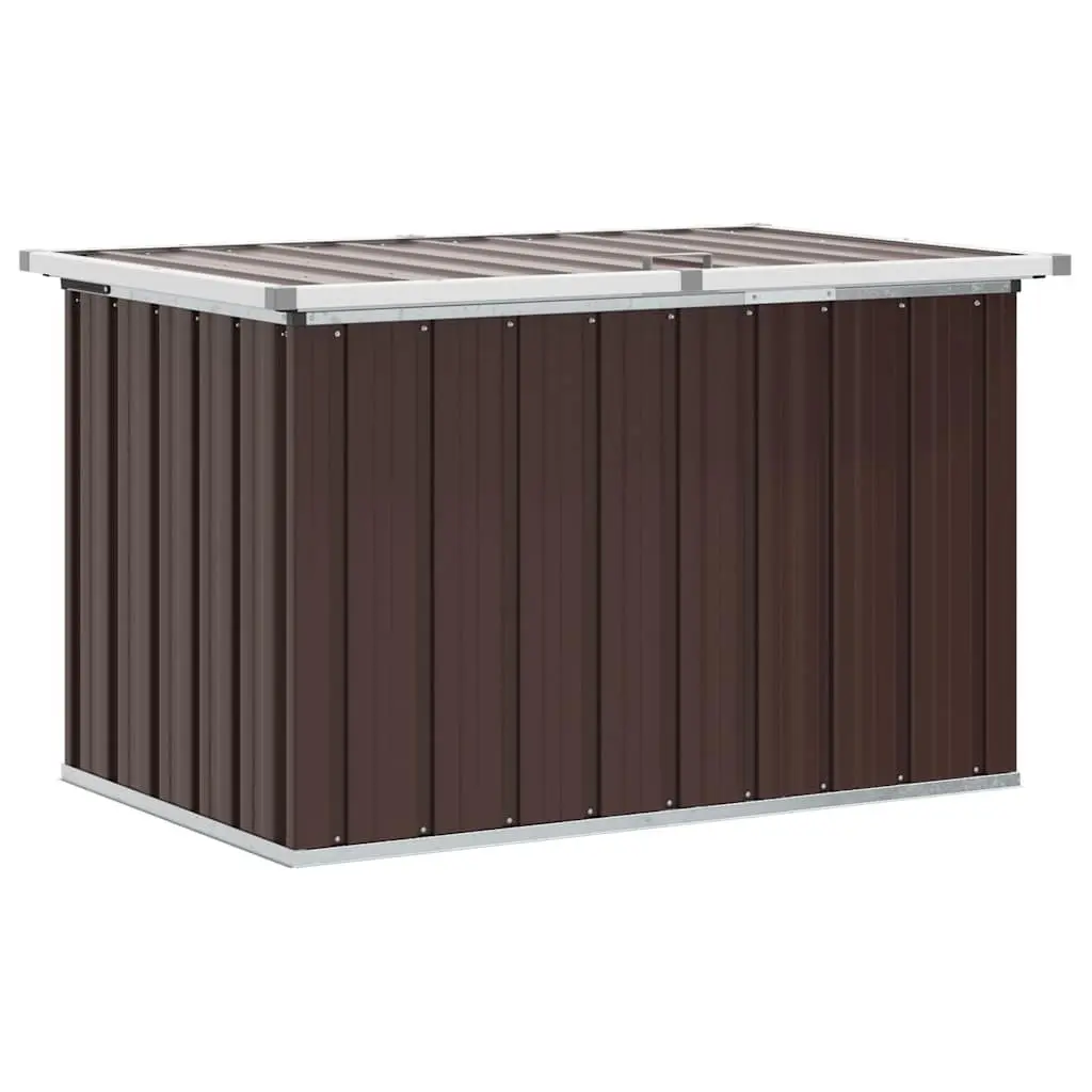 Garden Storage Box Galvanised Steel Frame Brown 109 x 67 x 65 cm