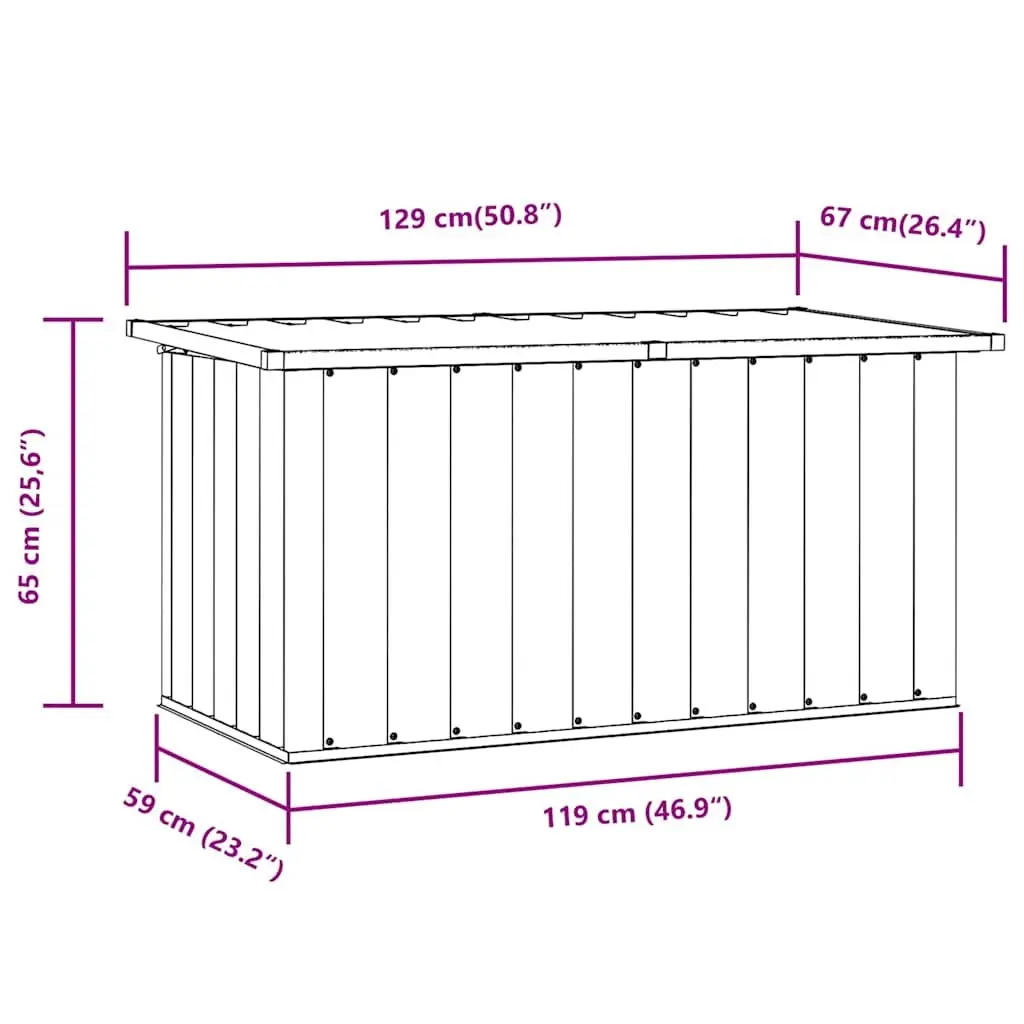 Garden Storage Box Grey Outdoor Patio Deck Cushion Pillow Blanket Organiser