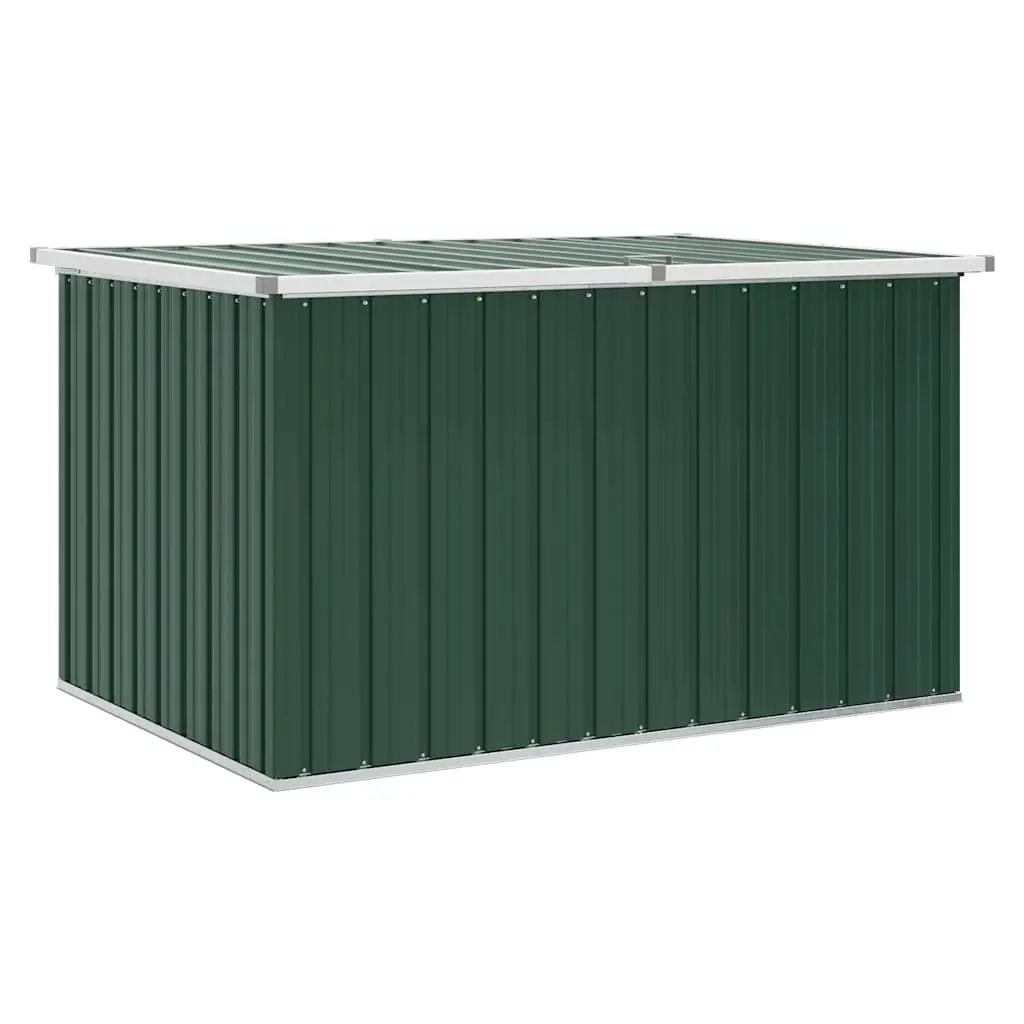 Garden Storage Box Galvanised Steel Frame 149x99x93cm Outdoor Patio Deck Chest Furniture Green