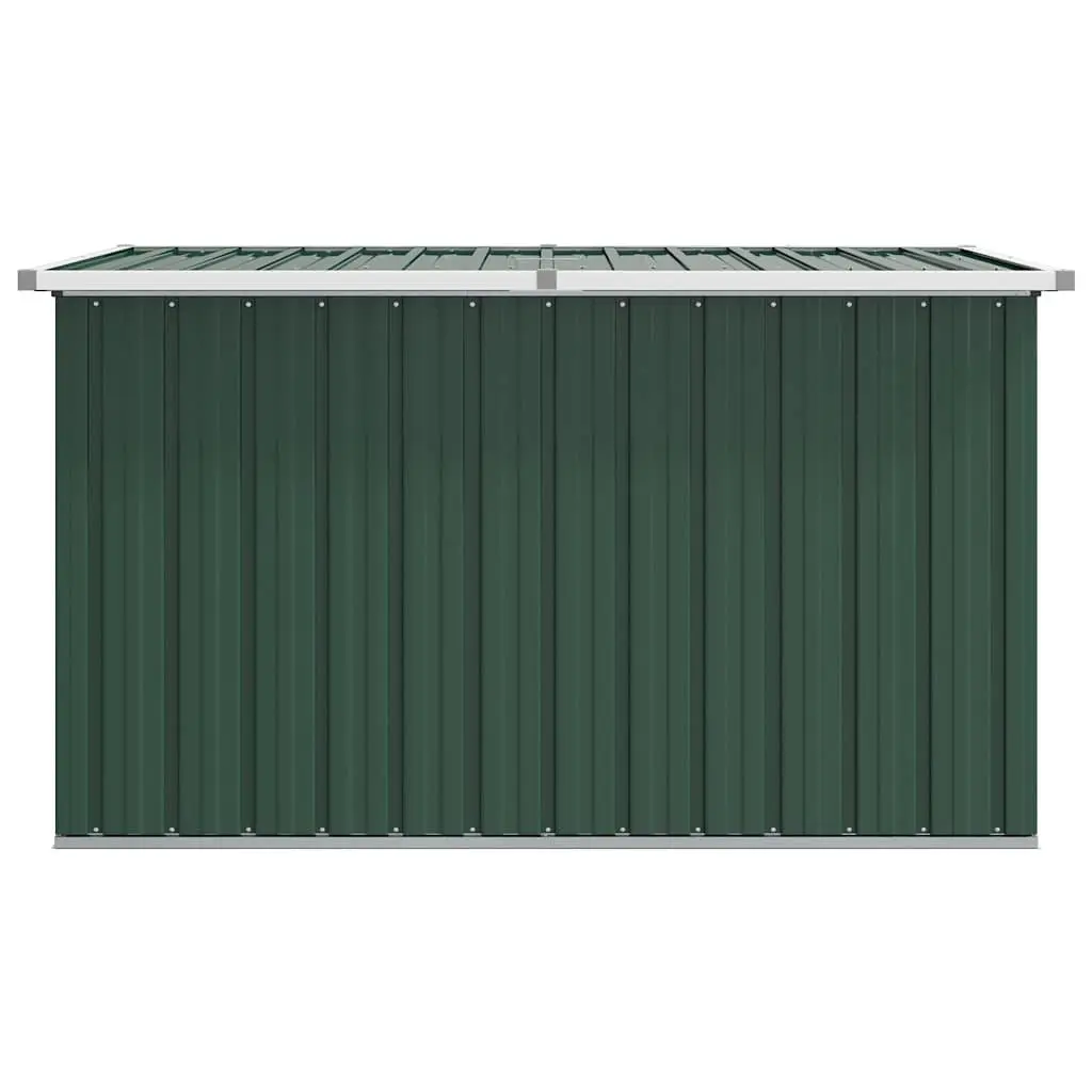 Garden Storage Box Galvanised Steel Frame 149x99x93cm Outdoor Patio Deck Chest Furniture Green