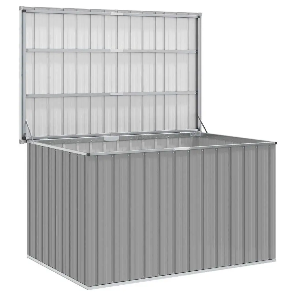 Garden Storage Box Grey Galvanised Steel 149x99x93 cm
