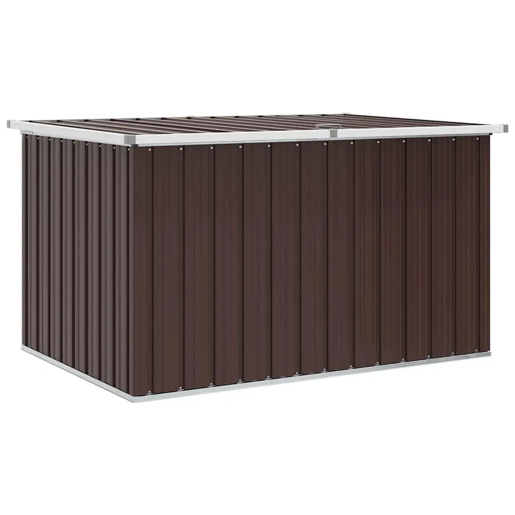 Garden Storage Box Brown Galvanised Steel Frame 149 x 99 x 93 cm