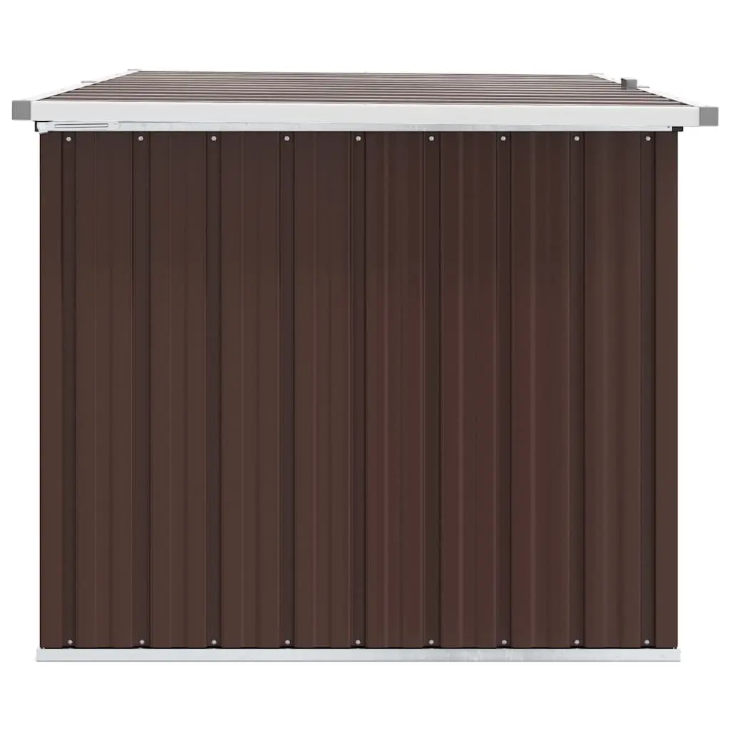 Garden Storage Box Brown Galvanised Steel Frame 149 x 99 x 93 cm