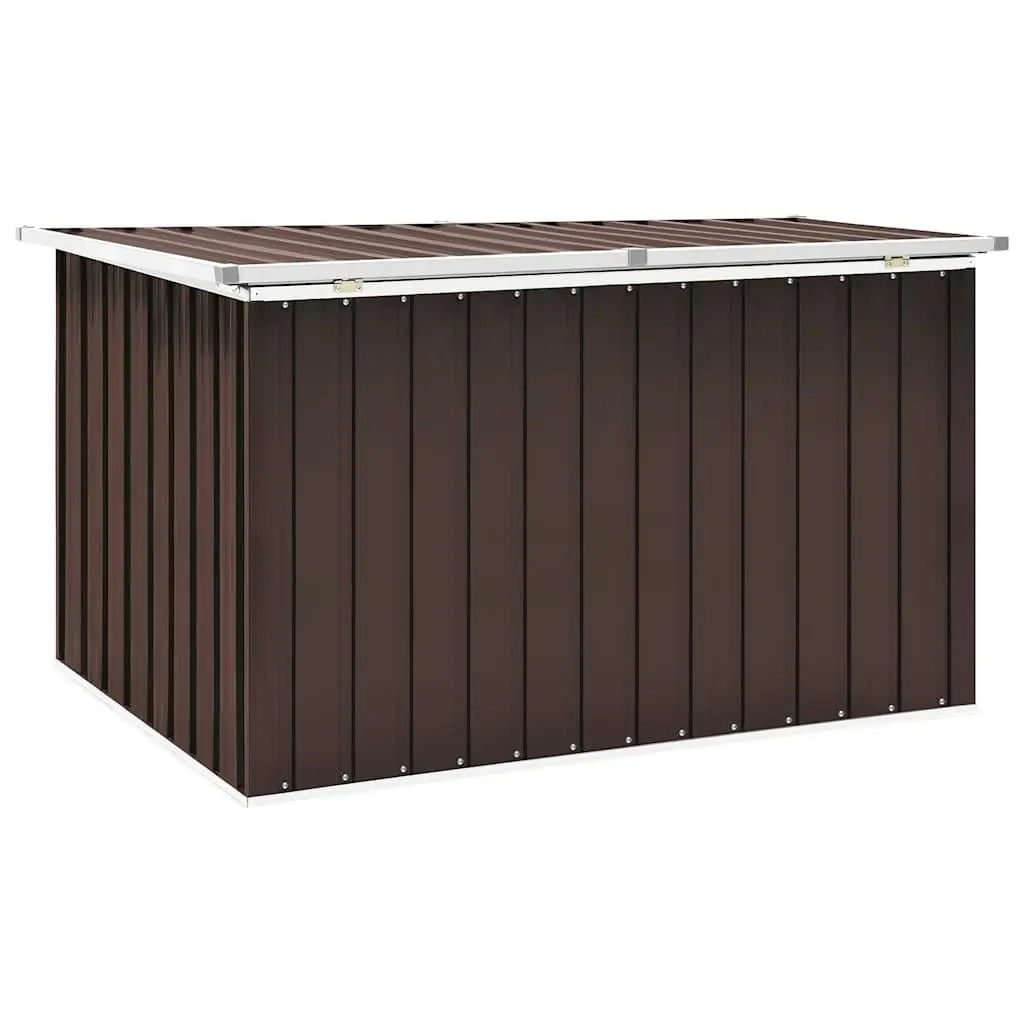 Garden Storage Box Brown Galvanised Steel Frame 149 x 99 x 93 cm