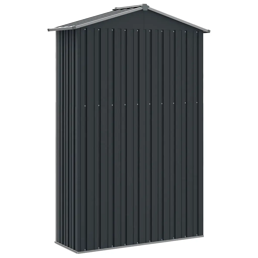 Garden Shed Anthracite Galvanised Steel 116x45x175 cm Outdoor Storage