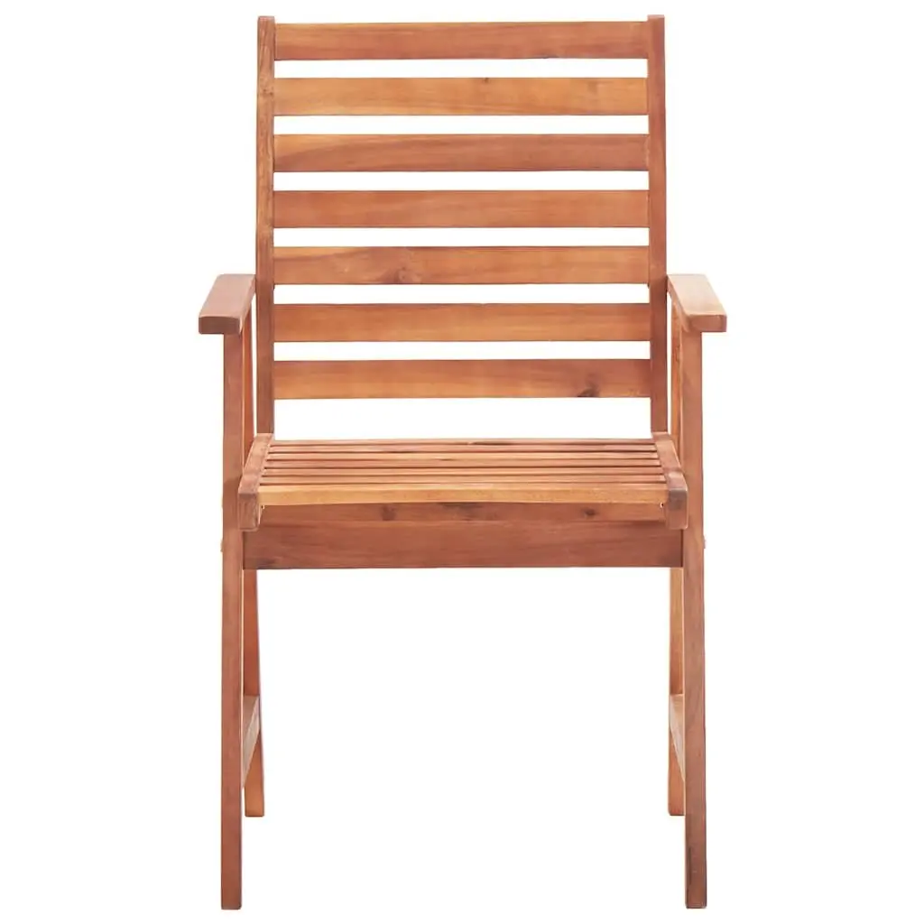 Outdoor Dining Chairs Set 2 pcs Garden Patio Seating Wooden Slatted Design