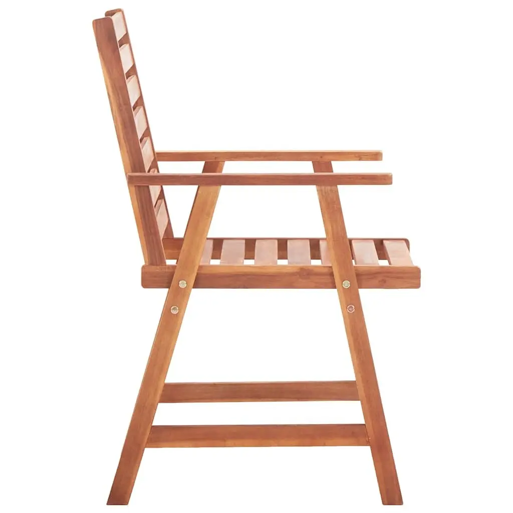 Outdoor Dining Chairs Set 2 pcs Garden Patio Seating Wooden Slatted Design