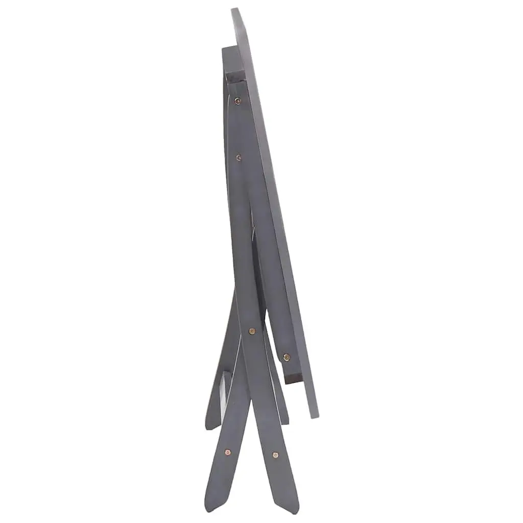Folding Garden Dining Table Grey Solid Acacia Wood 160 x 85 x 75 cm