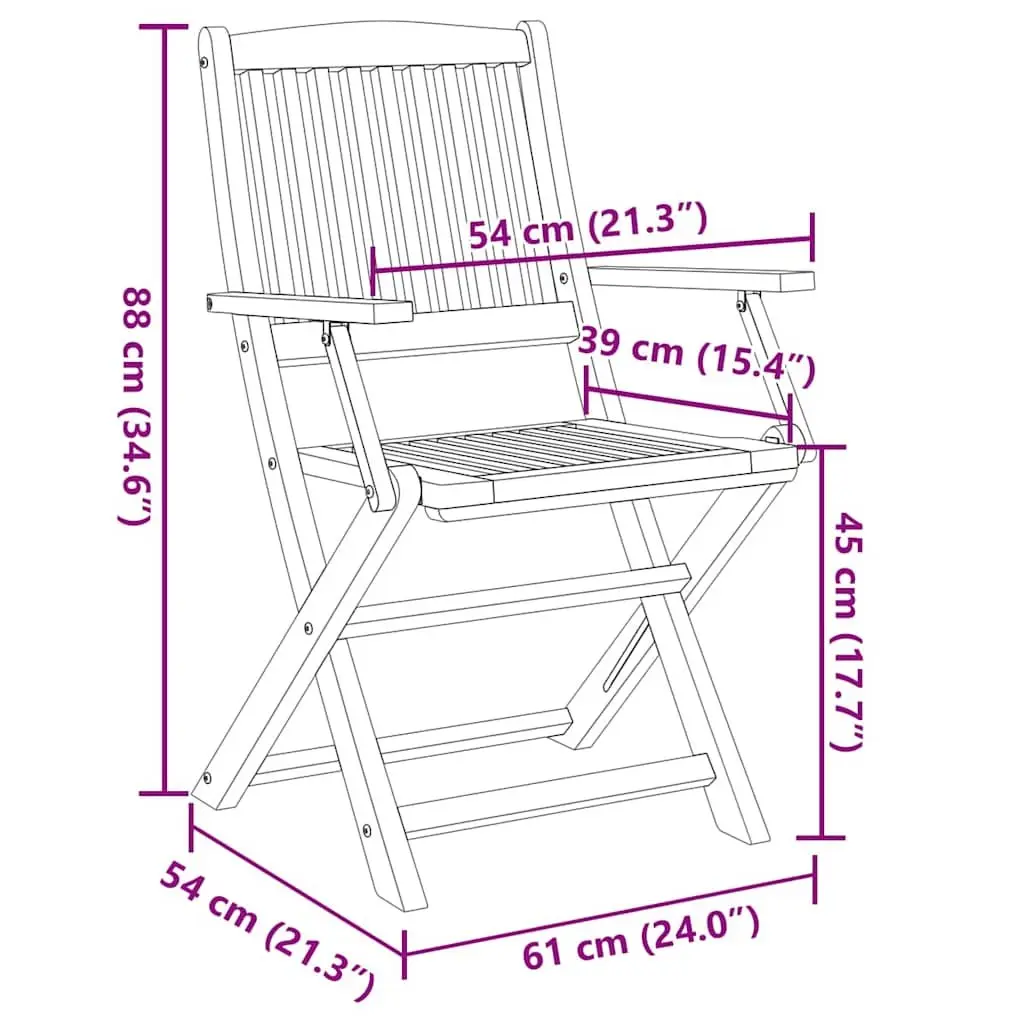 2 Folding Chairs Set