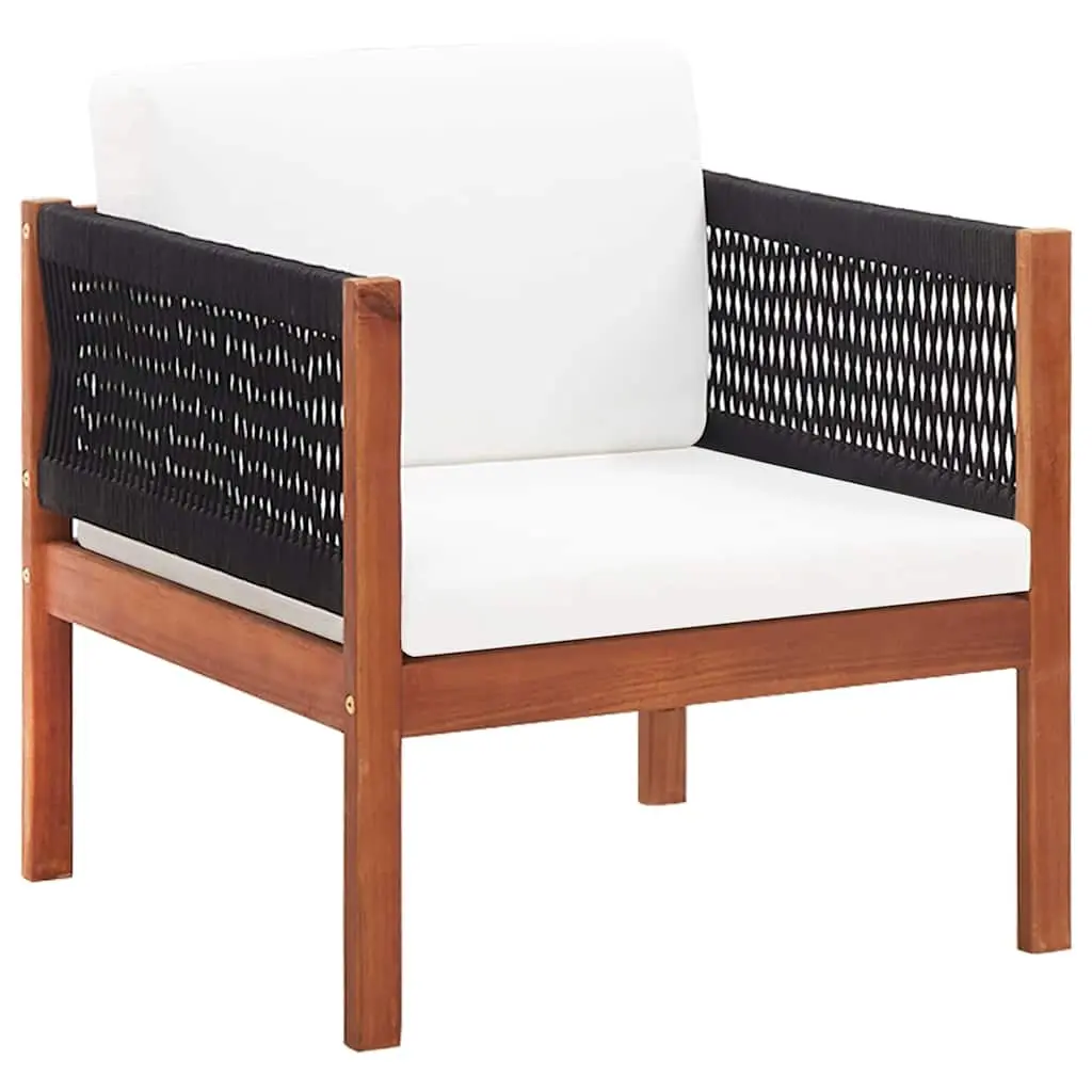 4 Piece Garden Lounge Set Acacia Wood Outdoor Furniture Chairs Sofa Coffee Table