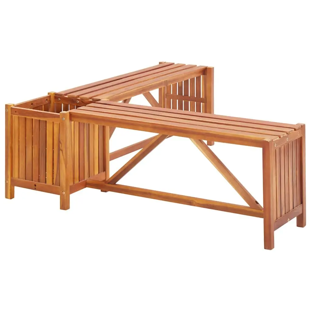 Garden Bench with Planter Box
