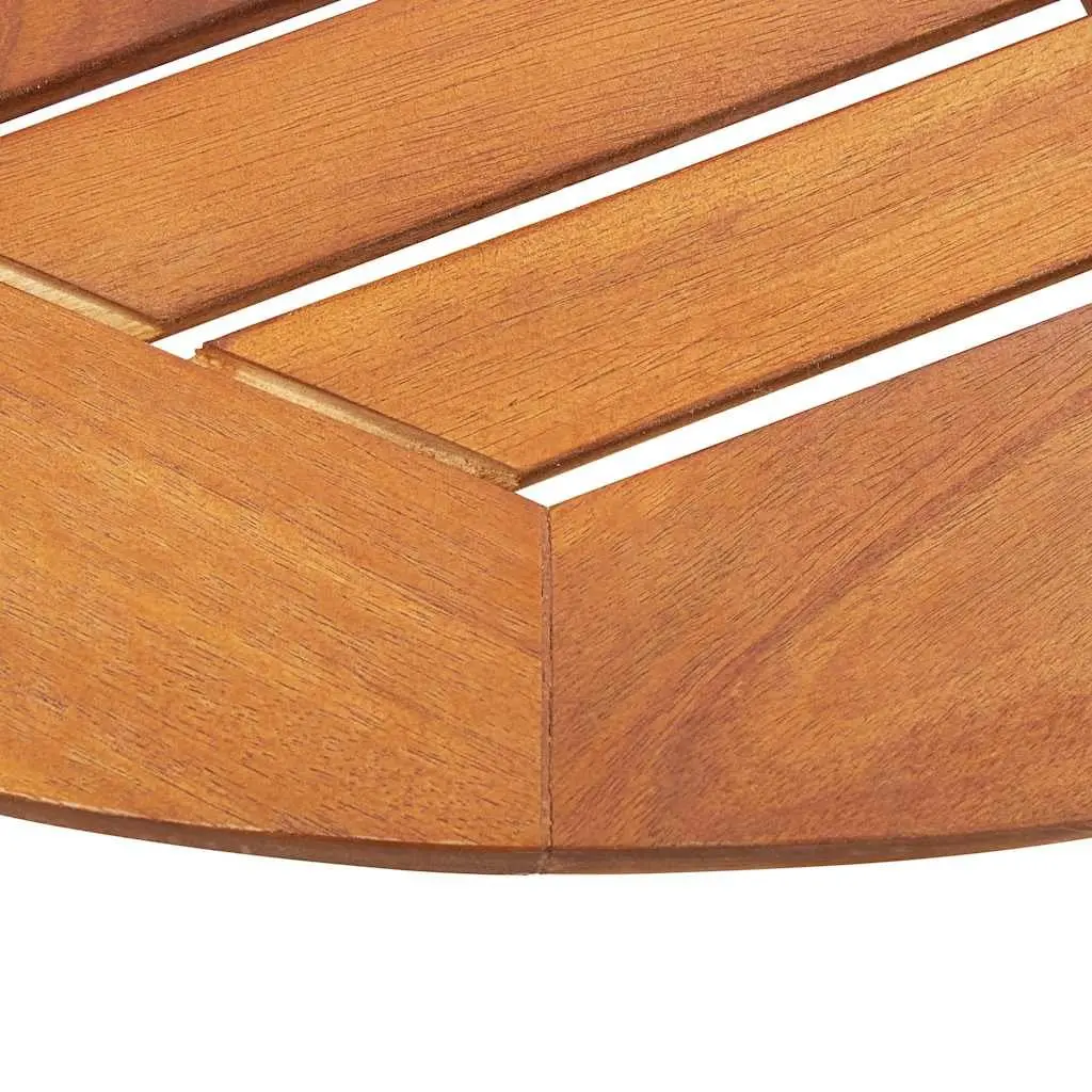 Folding Garden Dining Table Weather-resistant Brown Acacia Wood 60x75cm