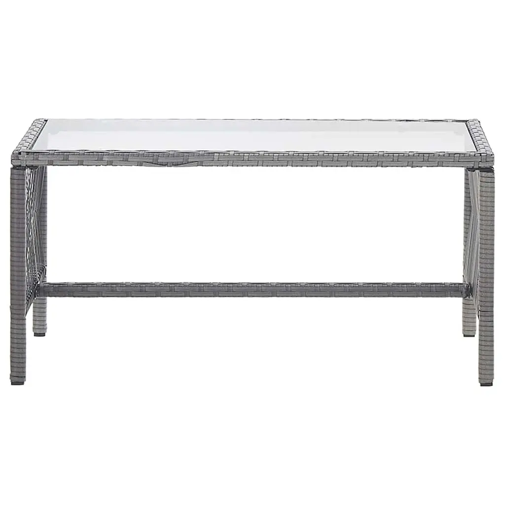 Garden Lounge Set Rattan Outdoor Furniture 4 Piece Patio Sofa Bench Chairs Table