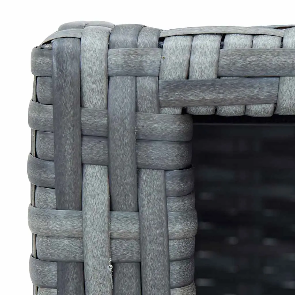 Spa Step Grey Poly Rattan Hot Tub Access Pool Ladder 92 x 45 x 25 cm