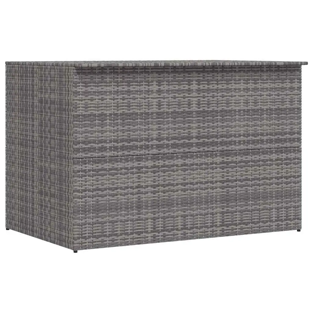 Outdoor Storage Box Grey Poly Rattan Weather-resistant 150 x 100 x 100 cm