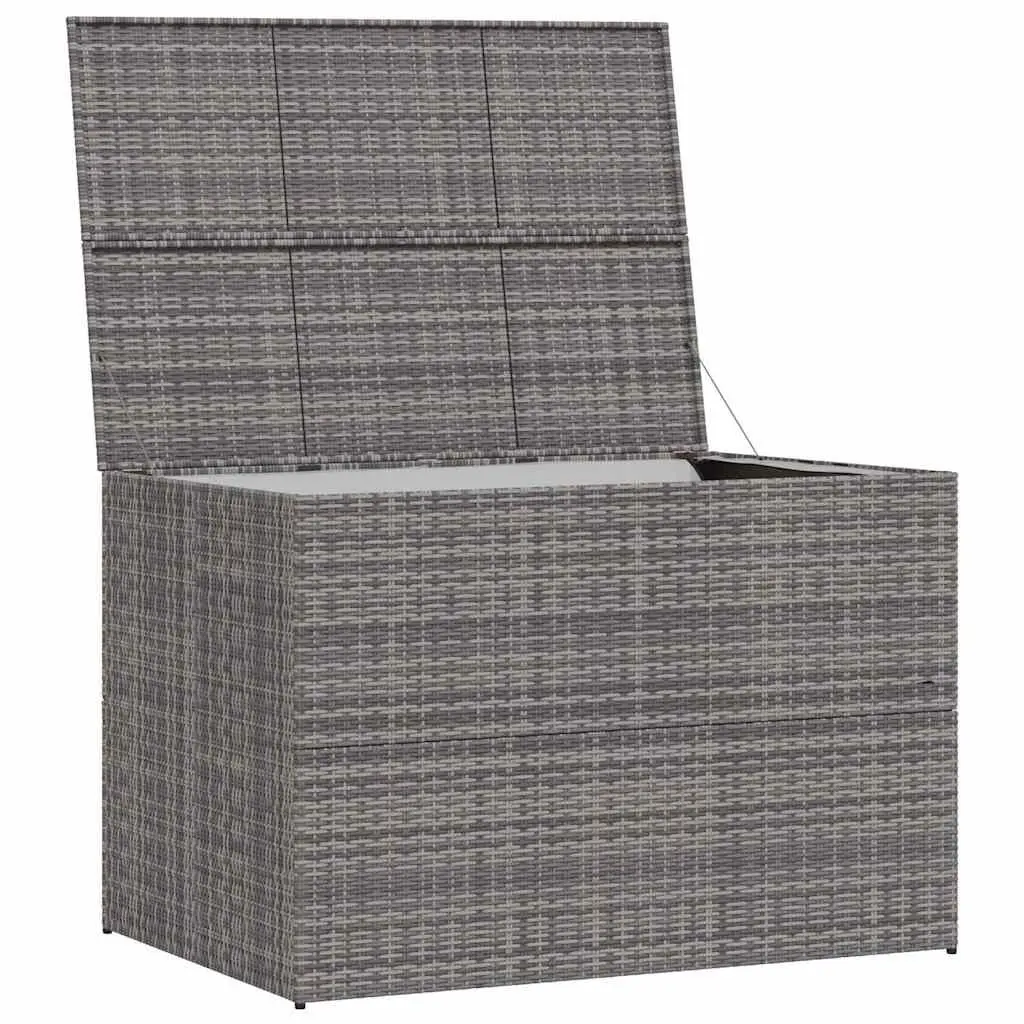 Outdoor Storage Box Grey Poly Rattan Weather-resistant 150 x 100 x 100 cm