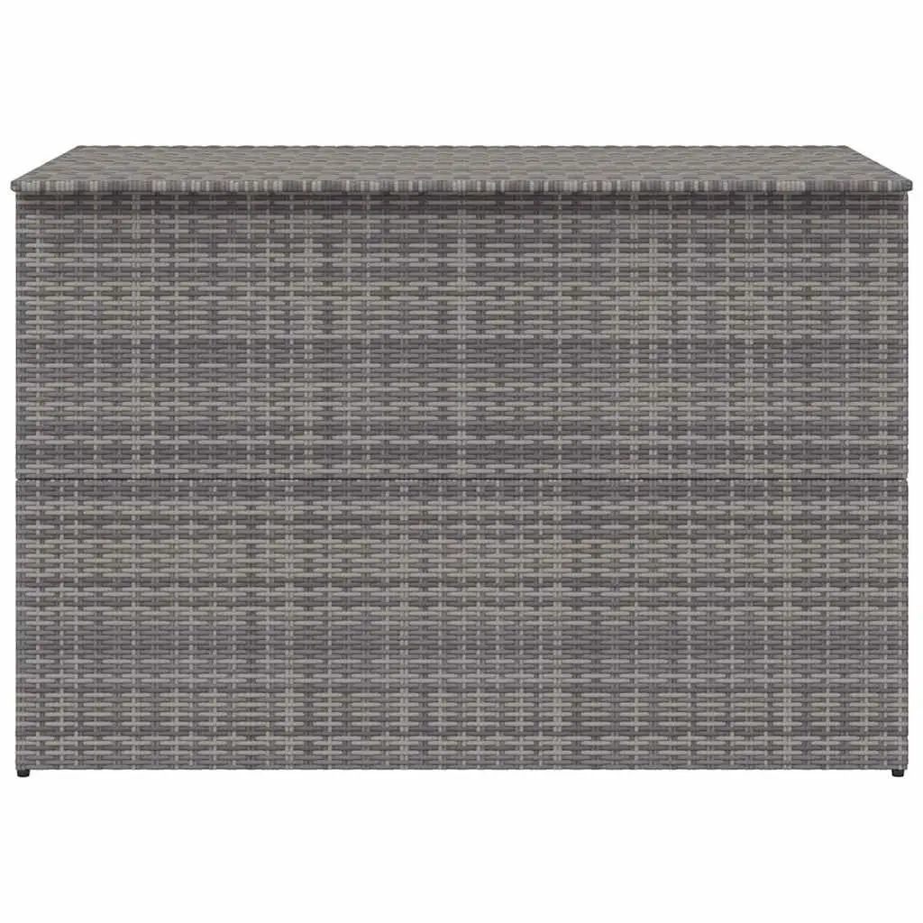 Outdoor Storage Box Grey Poly Rattan Weather-resistant 150 x 100 x 100 cm