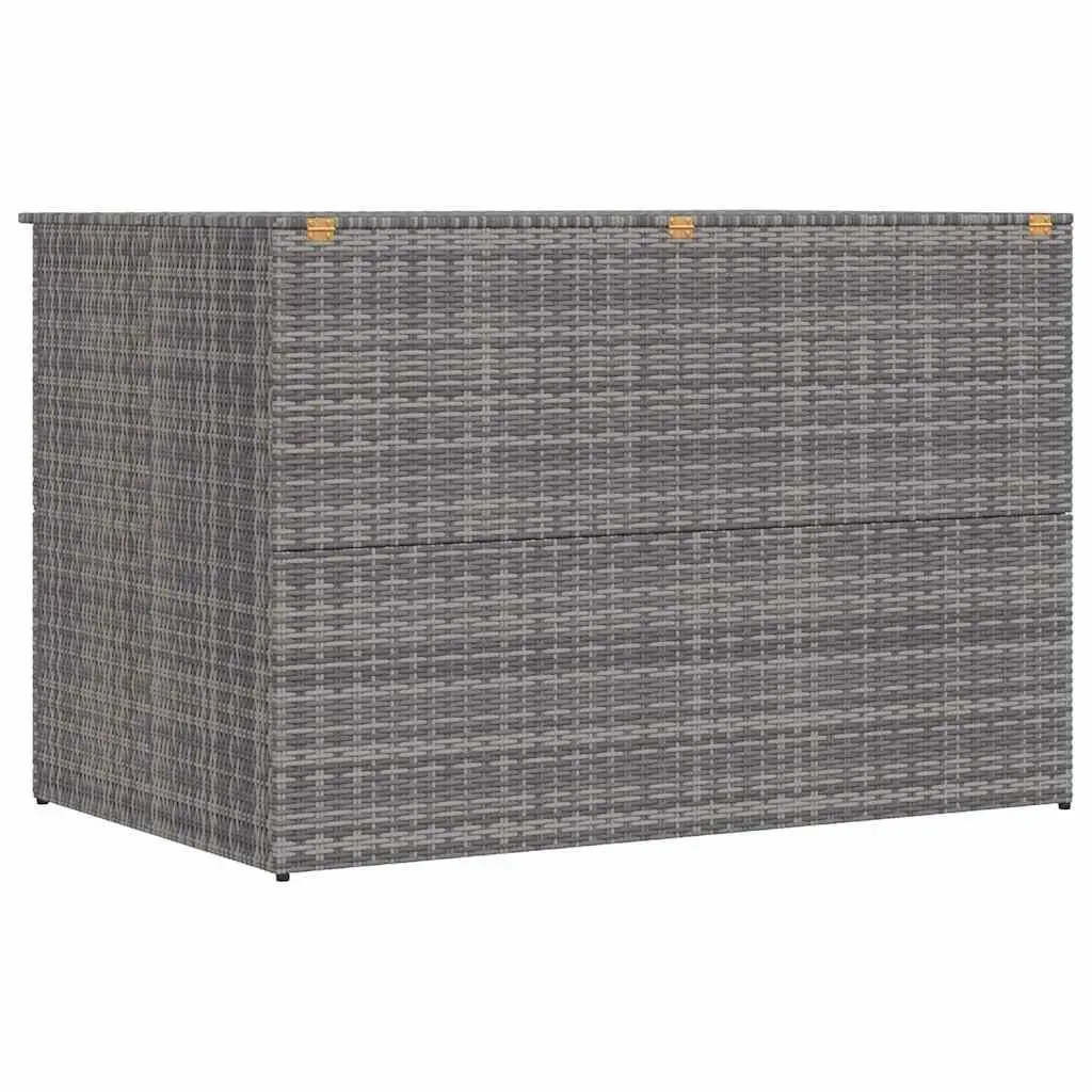Outdoor Storage Box Grey Poly Rattan Weather-resistant 150 x 100 x 100 cm