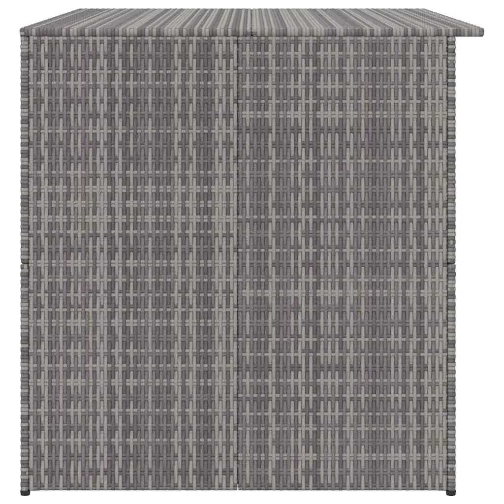 Outdoor Storage Box Grey Poly Rattan Weather-resistant 150 x 100 x 100 cm