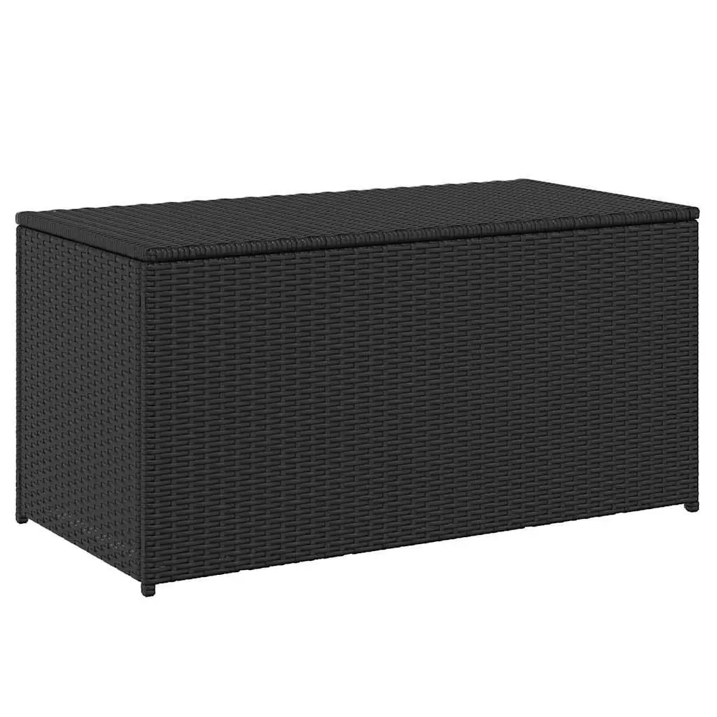 Outdoor Storage Box Poly Rattan 100x50x50cm Weather Resistant Black