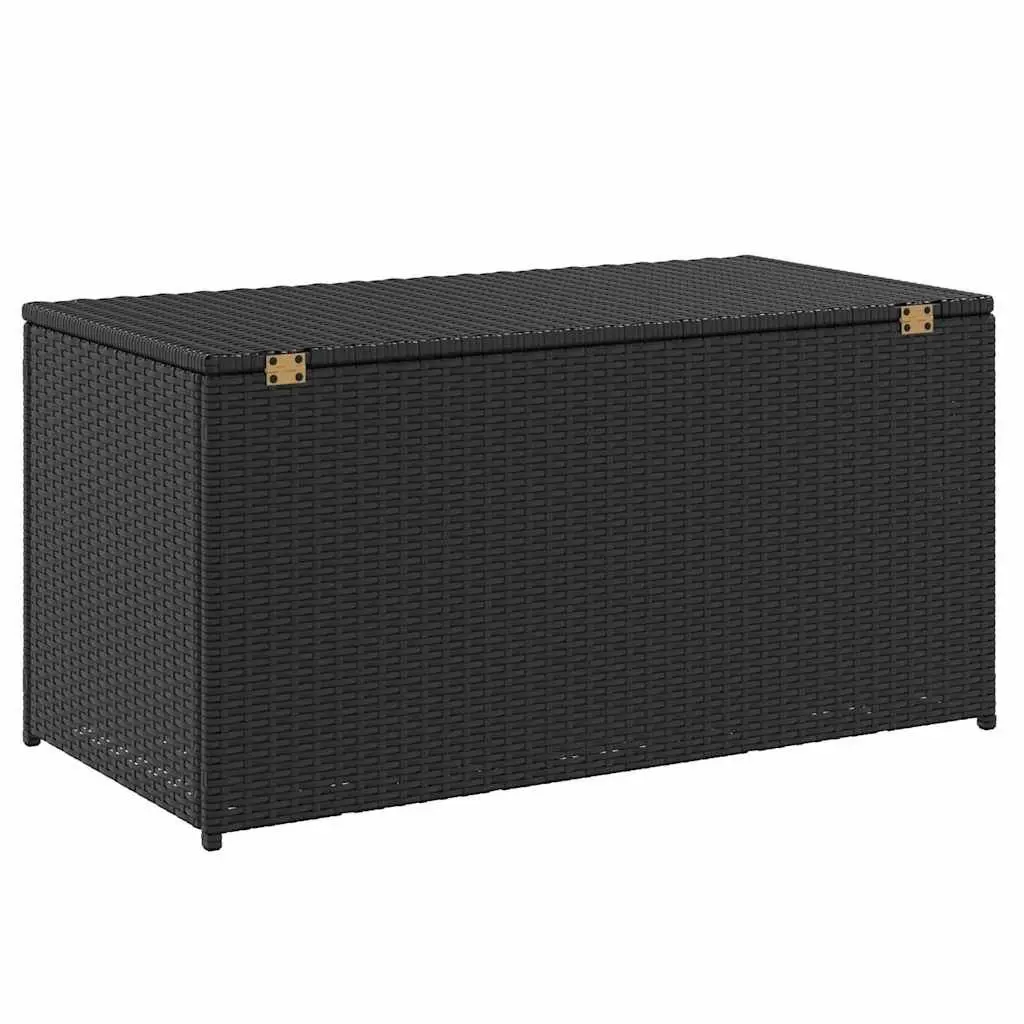 Outdoor Storage Box Poly Rattan 100x50x50cm Weather Resistant Black
