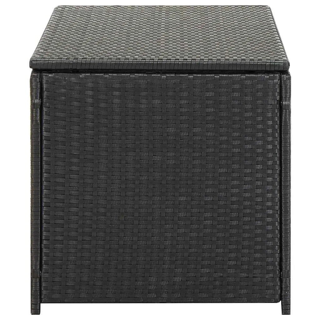 Outdoor Storage Box Poly Rattan 100x50x50cm Weather Resistant Black